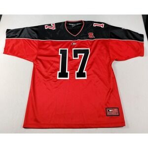 Colosseum Athletics NC State Wolfpack Jersey Mens Large Red NCAA Football‎ Tuffy